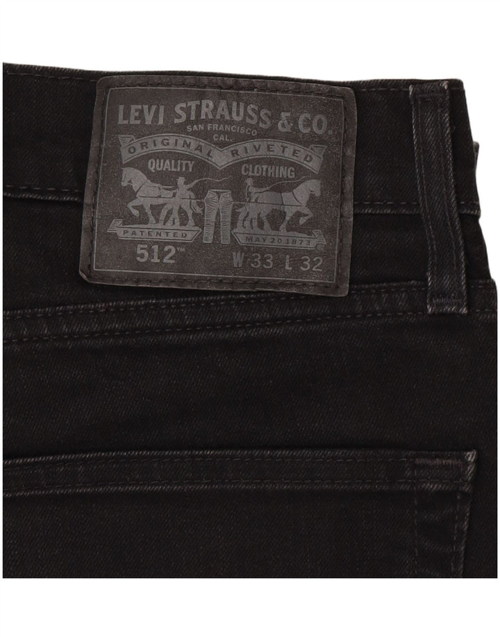 Levi's Herren 512 Slim Tapered Jeans W33 L32 Graue Baumwolle
