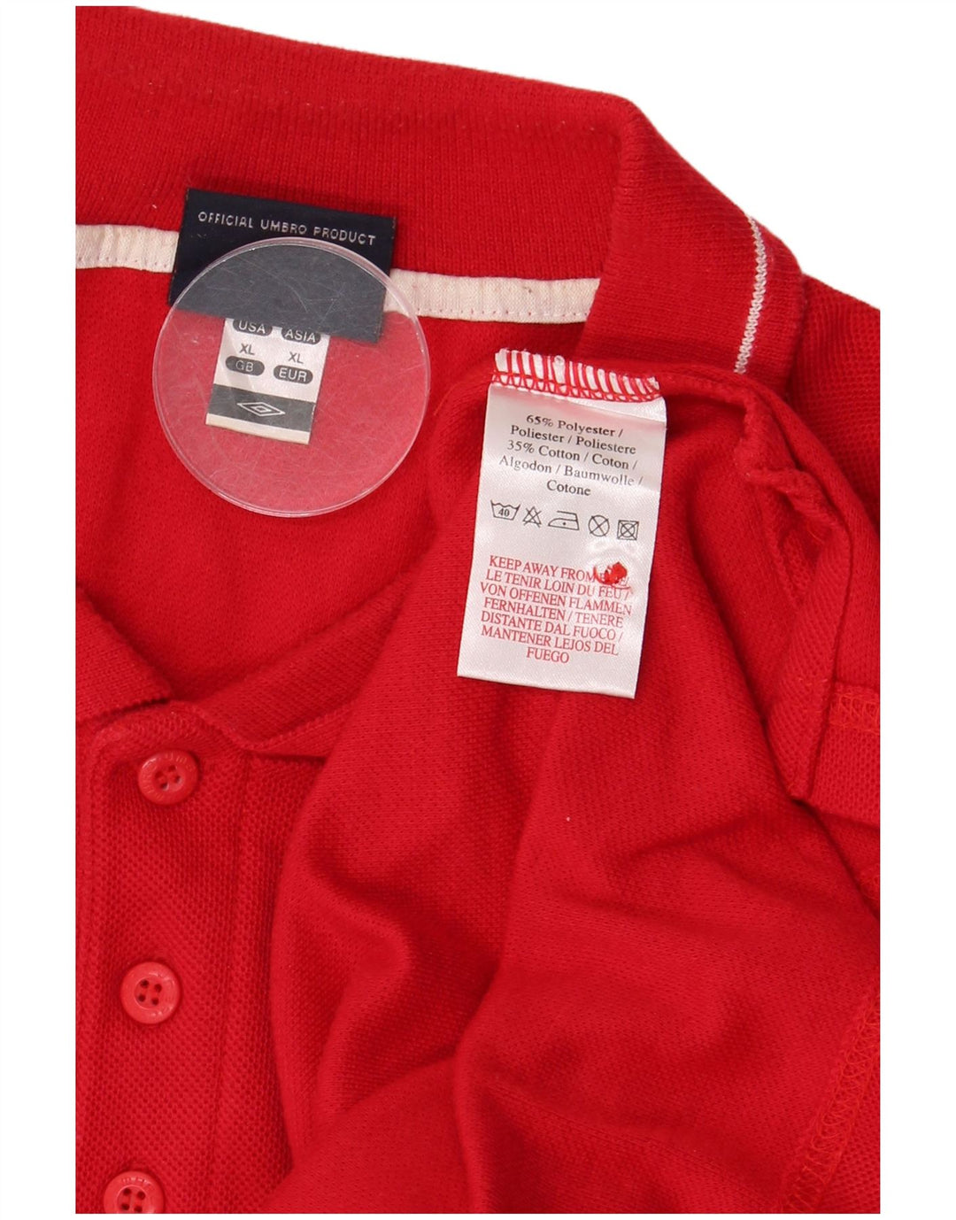 Umbro Herren Poloshirt XL Rot Polyester