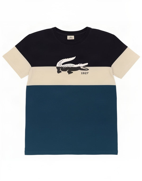 Lacoste Herren-T-Shirt mit Grafik, Größe 7 2XL, mehrfarbig, Farbblock
