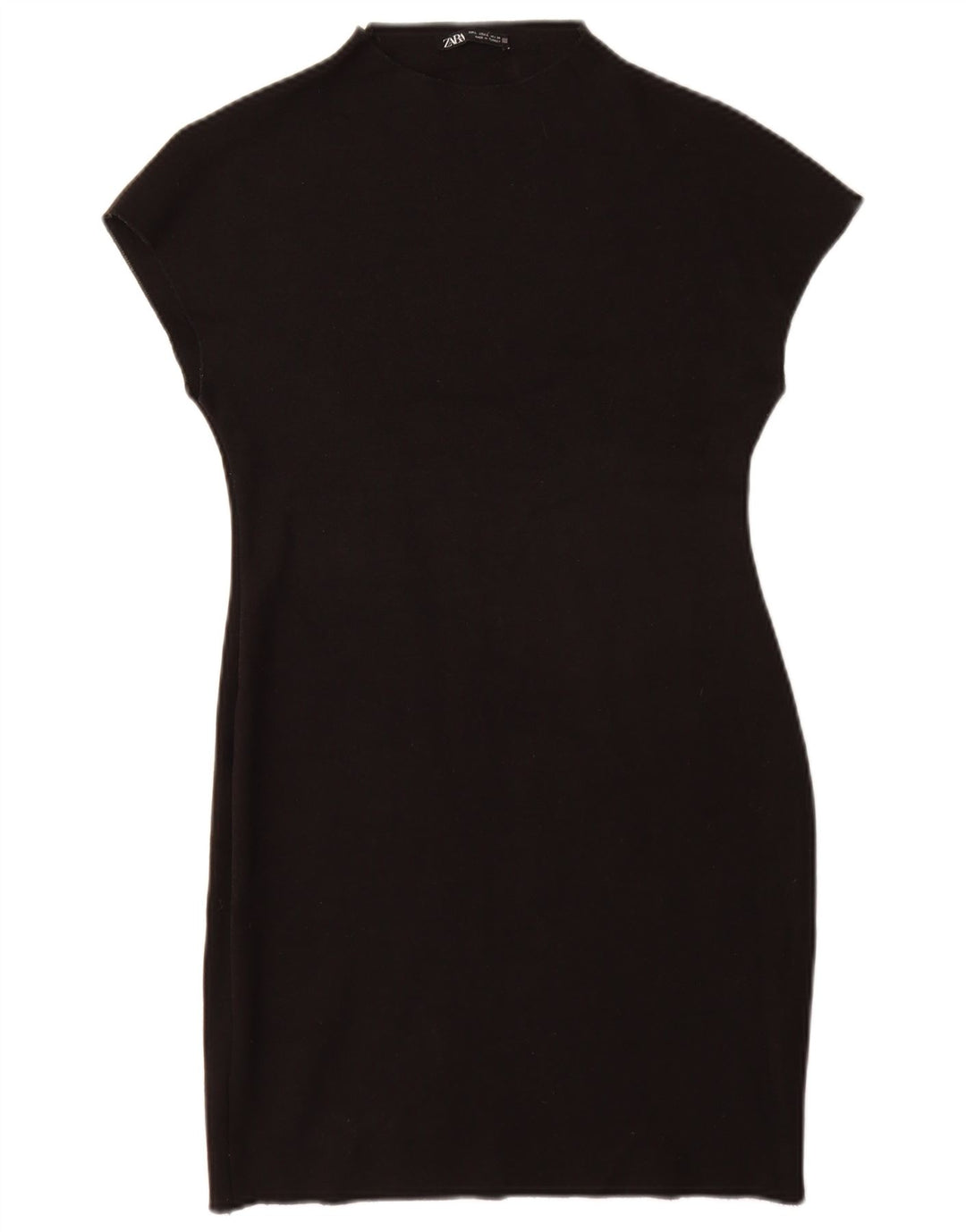 ZARA Damen, figurbetontes Kleid, Größe 44, Schwarz, Viskose
