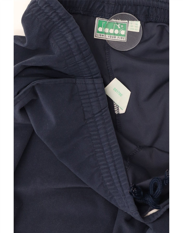 DIADORA Mens Tracksuit Trousers UK 40 Medium  Navy Blue Polyester Vintage Diadora and Second-Hand Diadora from Messina Hembry 