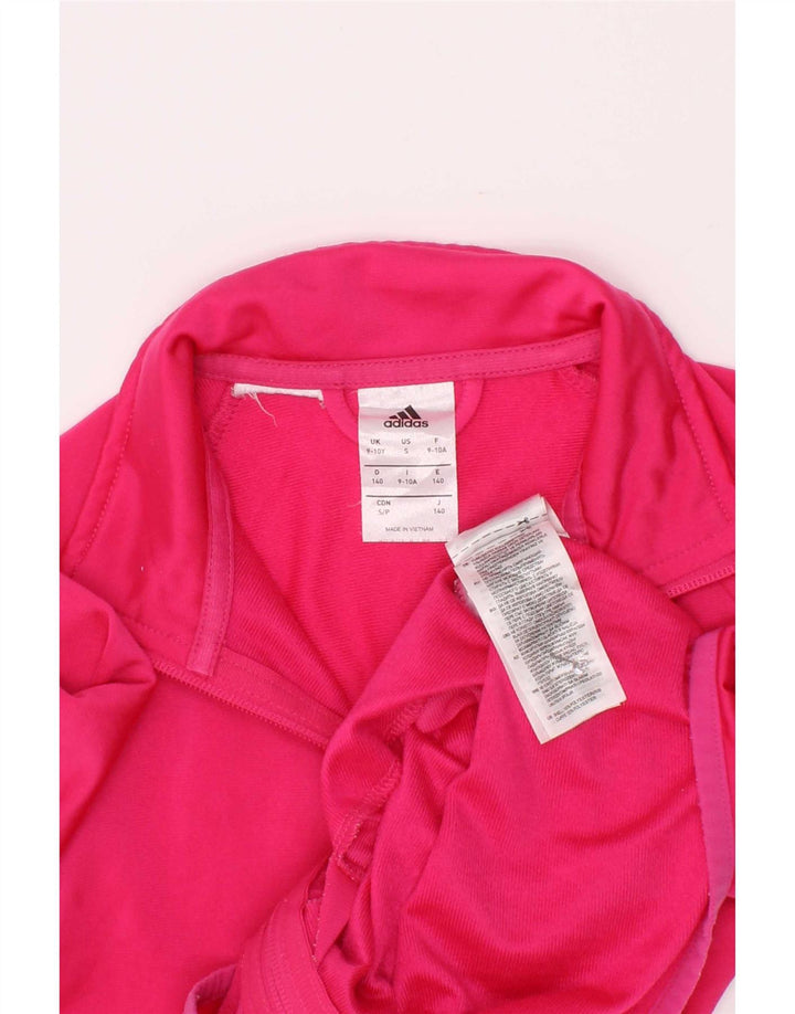 Adidas Mädchen-Trainingsanzug-Top-Jacke, 9–10 Jahre, rosa, Polyester