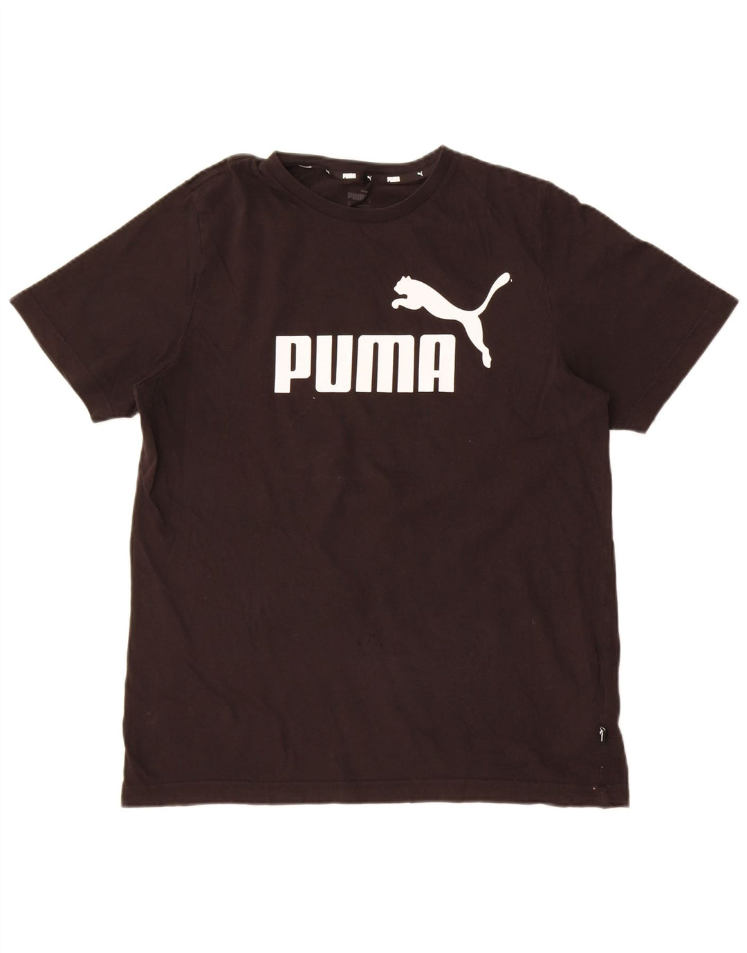 Puma Herren Grafik T-Shirt Top Mittelschwarz Baumwolle