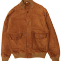 Vintage Herren Wildleder Bomberjacke IT 50 Large Braun