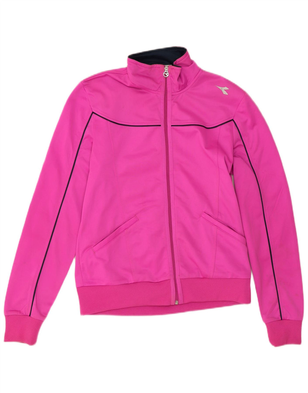 Diadora Damen-Trainingsanzugoberteil, UK-Größe 14, mittelrosa, Polyester