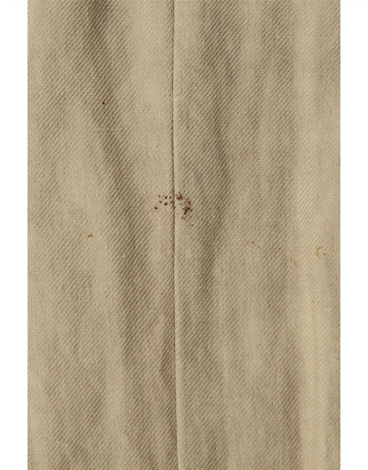 Zara Damen Zweireihiger Mantel UK 6 XS Beige Leinen