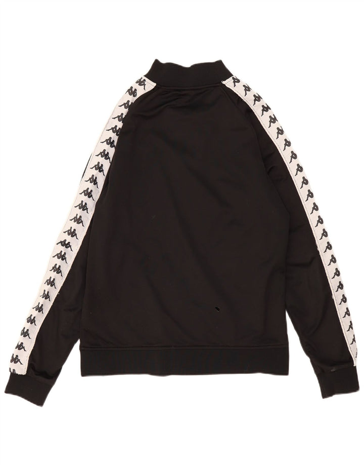 KAPPA Damen-Trainingsanzugoberteil mit Grafik, UK 14, Mittelschwarz, Farbblock