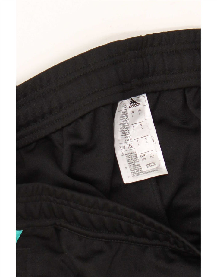 Adidas Herren-Trainingshose, groß, aus schwarzem Polyester