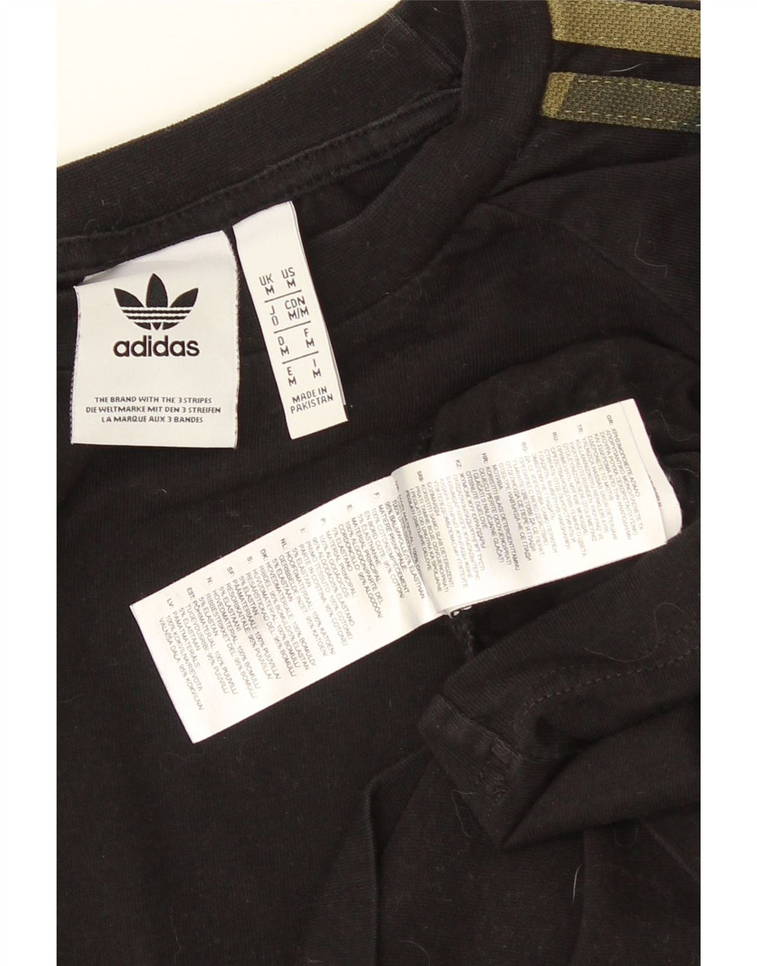 ADIDAS Herren Top Langarm Mittelschwarz Baumwolle