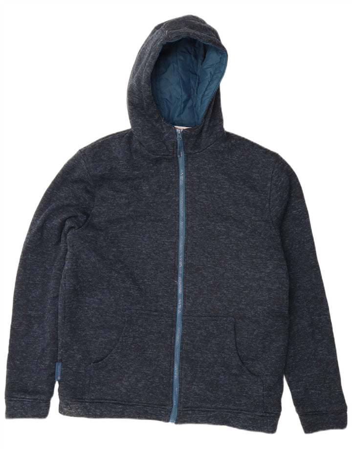 Mountain Warehouse Herren-Kapuzenpullover mit Reißverschluss, groß, Marineblau meliert