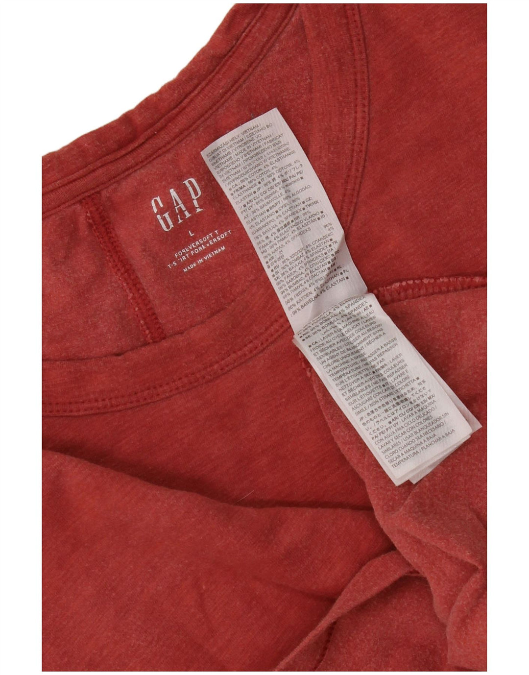 Gap Damen Top Langarm UK 14 Große rote Baumwolle