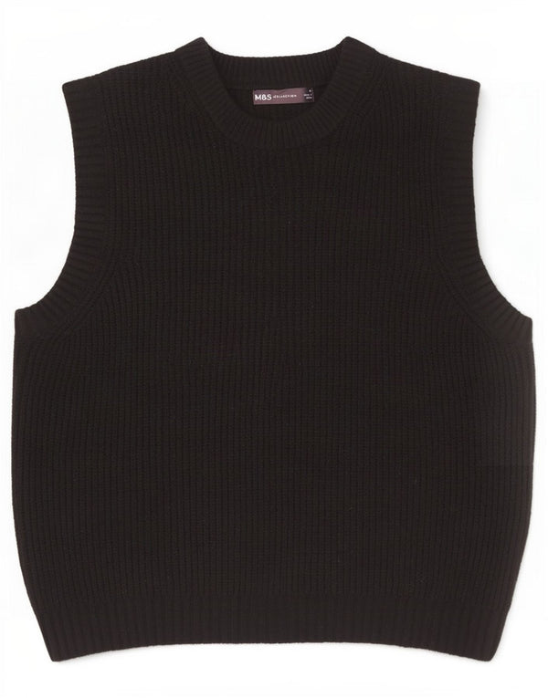 Marks & Spencer Herren Weste Tank Top Medium Schwarz Polyester