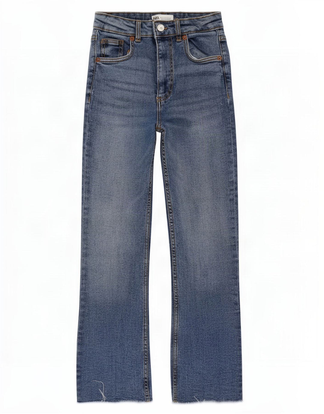 Zara Damen Schlagjeans EU 32 2XS W22 L25 Blau