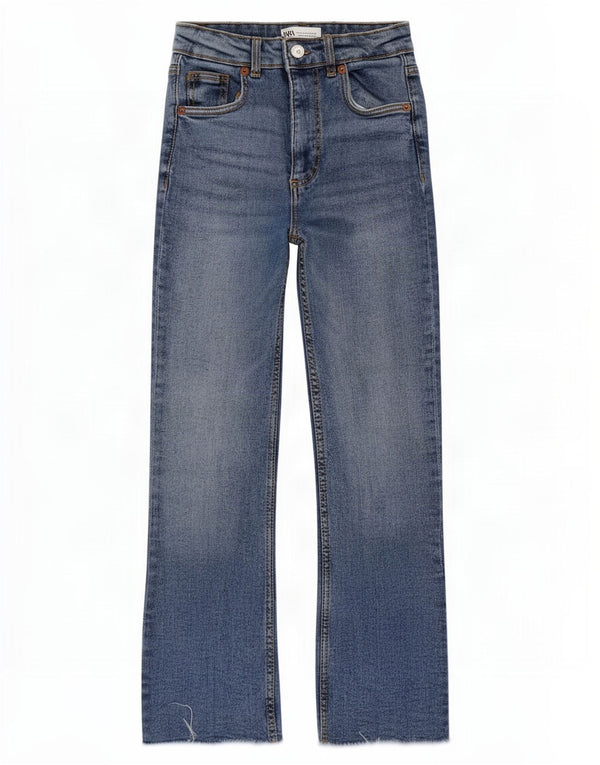 Zara Damen Schlagjeans EU 32 2XS W22 L25 Blau