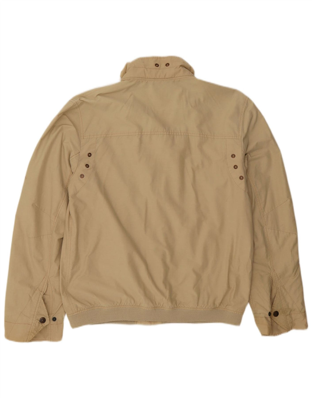 TOMMY HILFIGER Mens Bomber Jacket UK 40 Large Beige Cotton