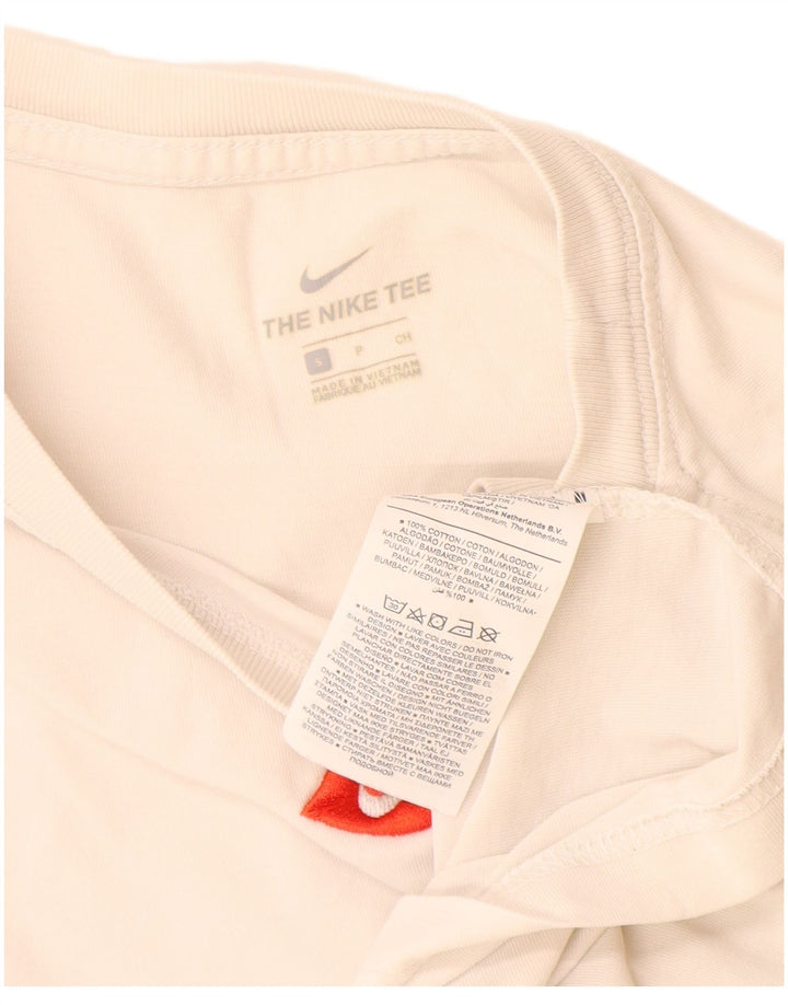 Nike Herren T-Shirt Top Small aus weißer Baumwolle