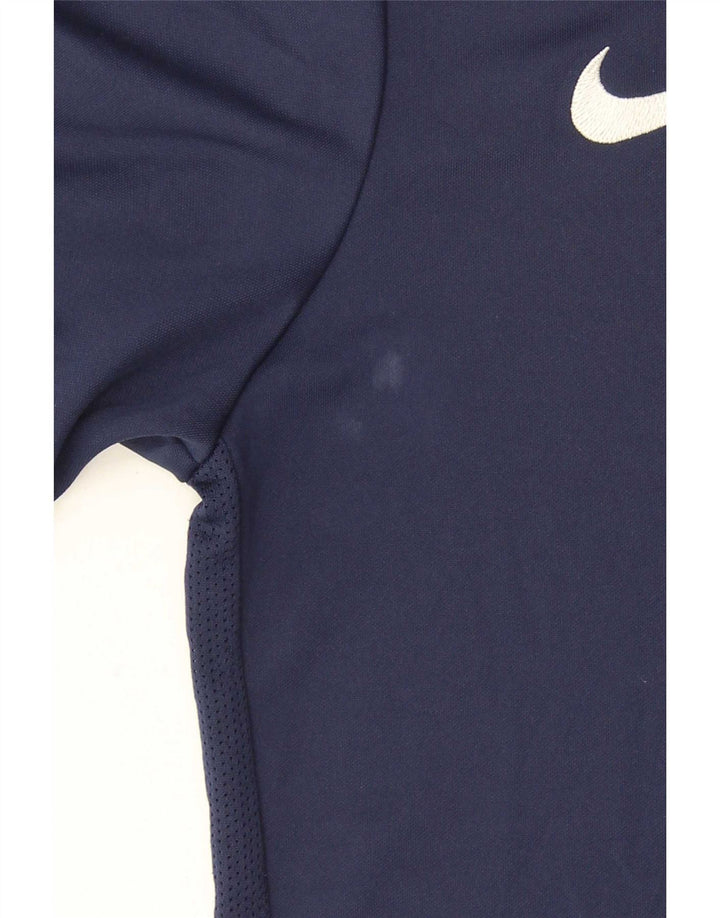 Nike Herren Dri Fit T-Shirt Top Small Marineblau Polyester