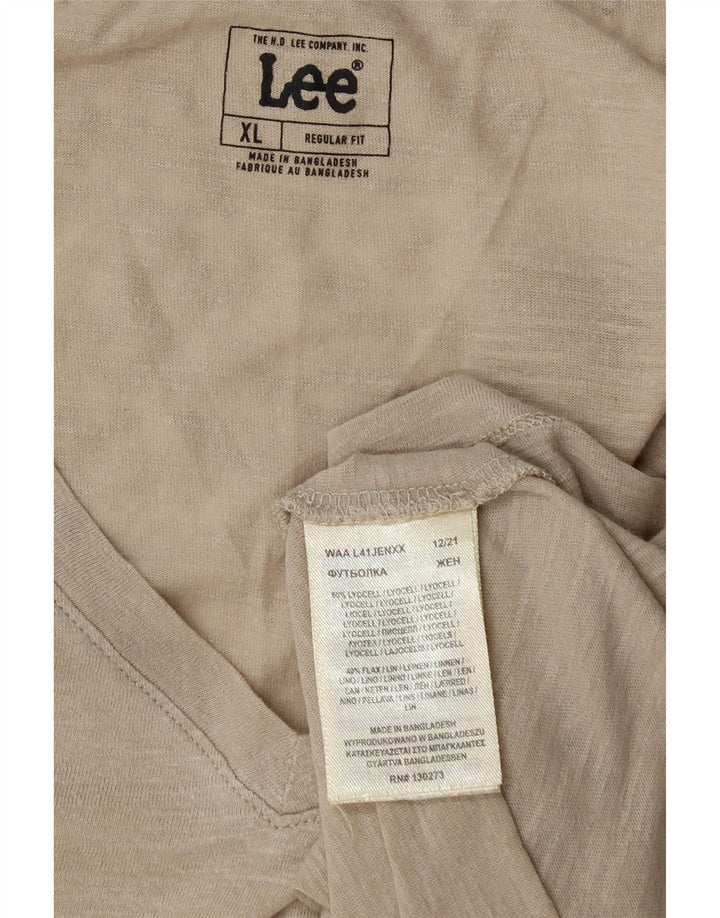 Lee Herren-T-Shirt mit normaler Passform, XL, beige, Lyocell