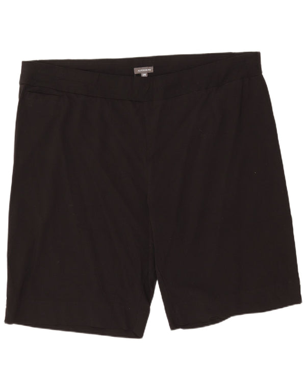 Marks & Spencer Damen Autograph Casual Shorts UK 26 5XL W46 Schwarze Viskose
