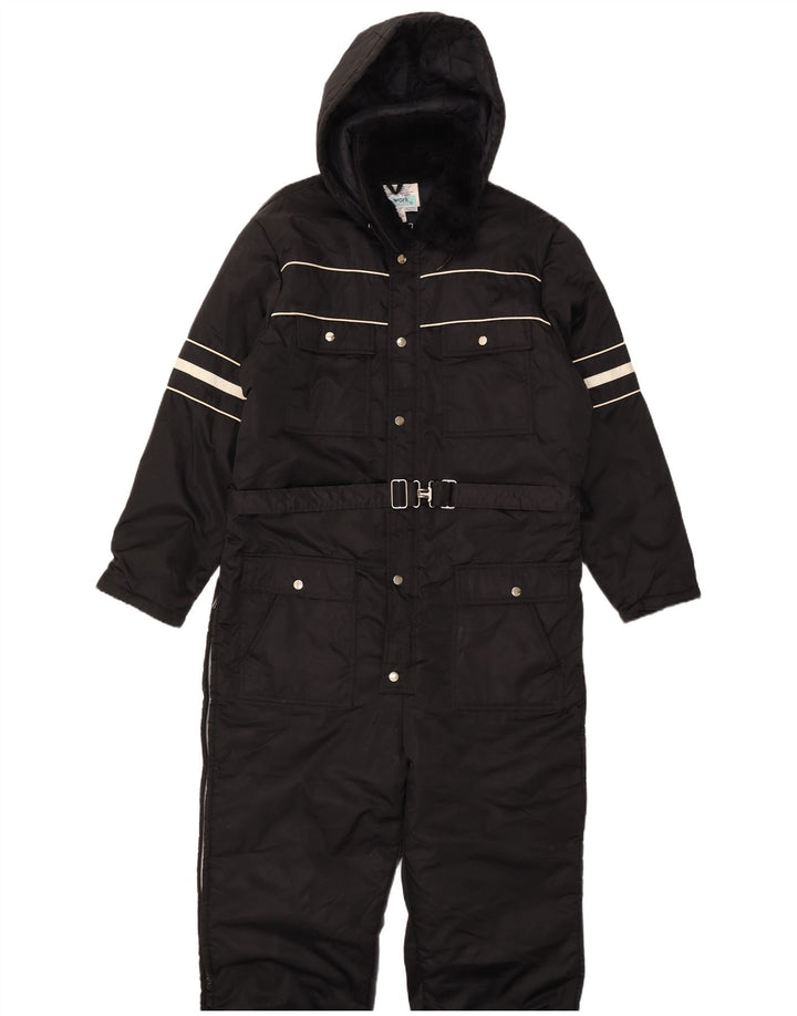 Sears Work Leisure Herren-Skioverall mit Kapuze, groß, aus schwarzem Nylon