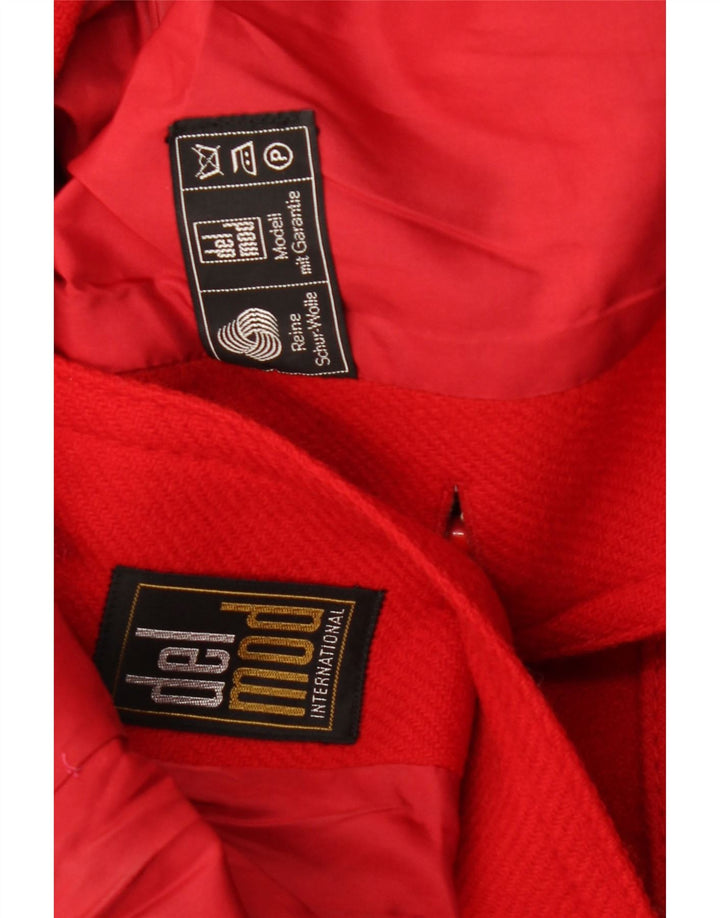 DEL MOD Damenmantel UK 12 Mittelrote Wolle