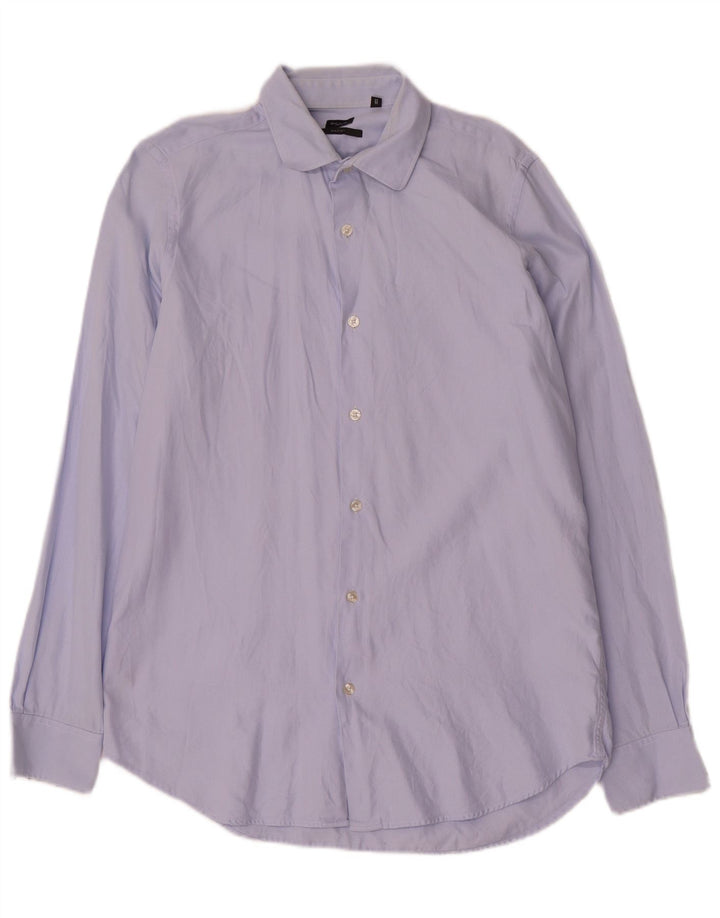 Paul Smith Herrenhemd Größe 41 16 Große blaue Nadelstreifen-Baumwolle
