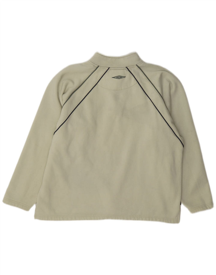 Umbro Herren-Fleecepullover mit grafischem Reißverschluss, UK 41/43, großes grünes Polyester
