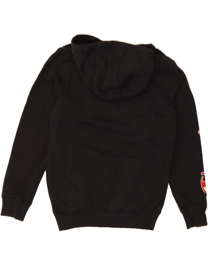 CHAMPION Boys Graphic Hoodie Jumper 11-12 Years Black Vintage Champion and Second-Hand Champion from Messina Hembry 