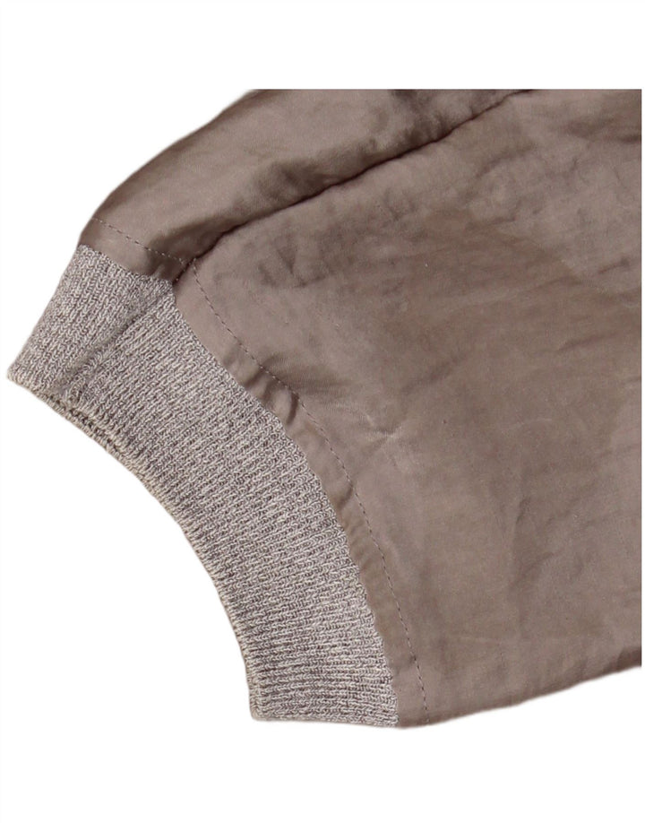 Zara Damen Crop Langarm-Blusenoberteil UK 14 Mittelgrau
