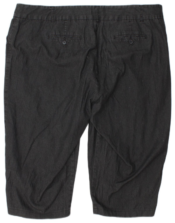 Marks & Spencer Damen Autograph Chino Shorts UK 20 2XL W40 Grau Baumwolle