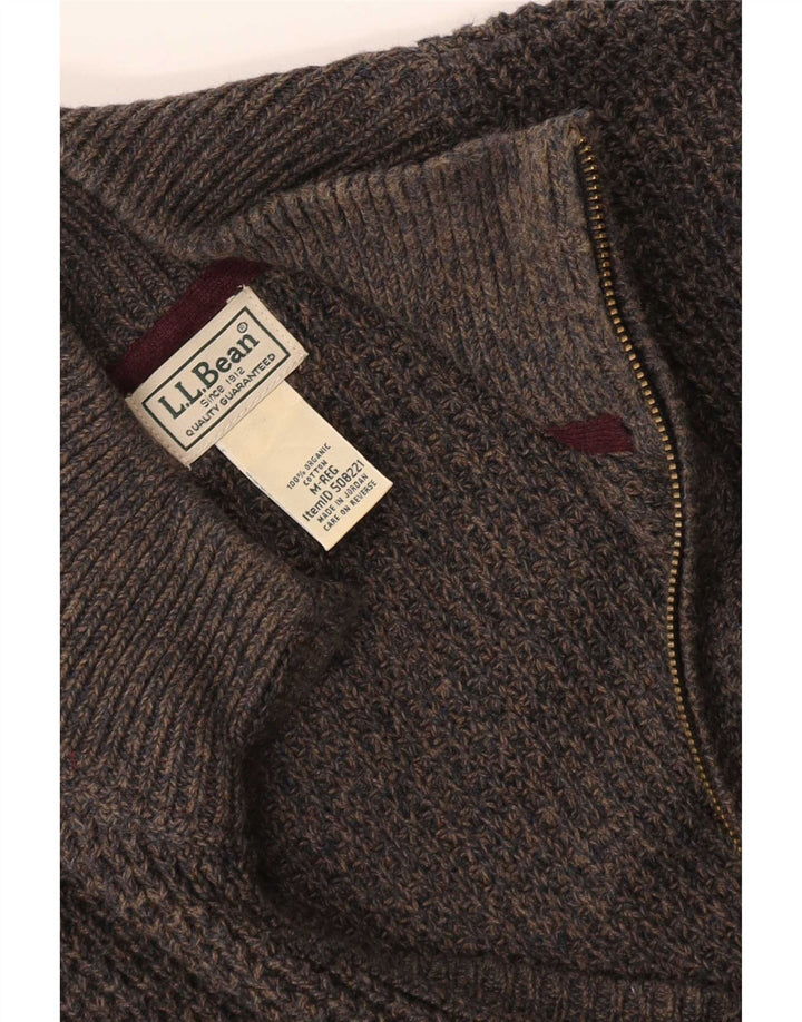 L.L.Bean Herren-Strickjacke aus mittelgrauer Baumwolle