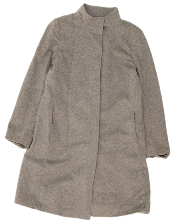 Max Mara Damenmantel UK 10 Small Graue Wolle