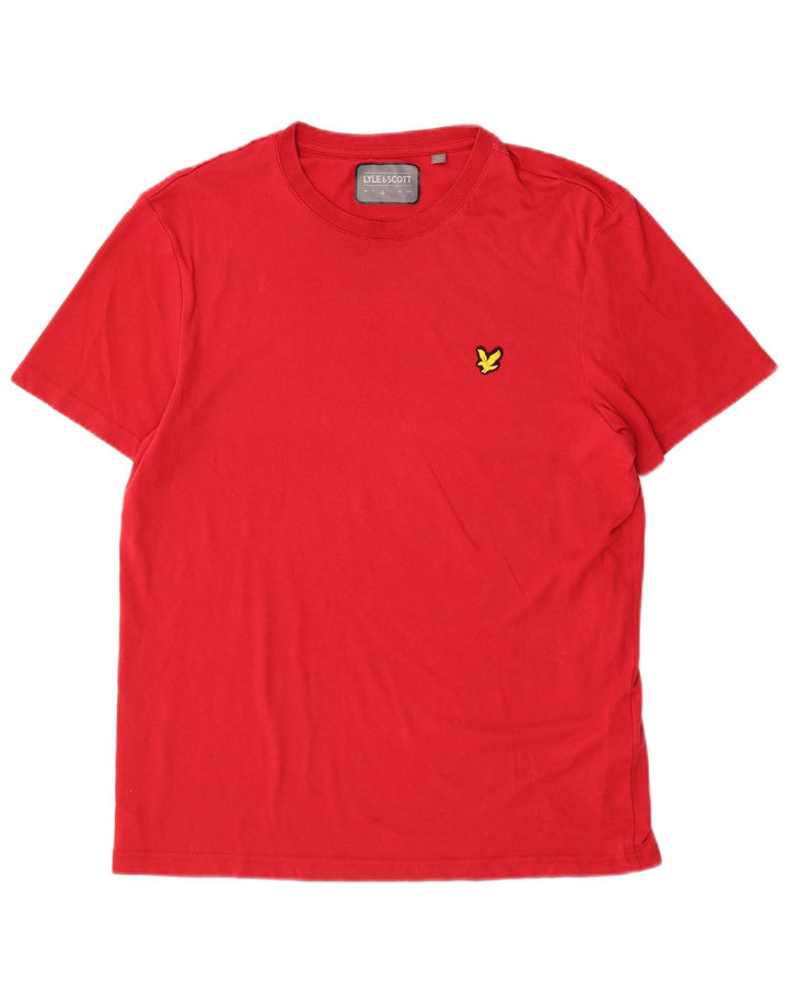 Lyle & Scott Herren T-Shirt Top Mittelrotes Polyester