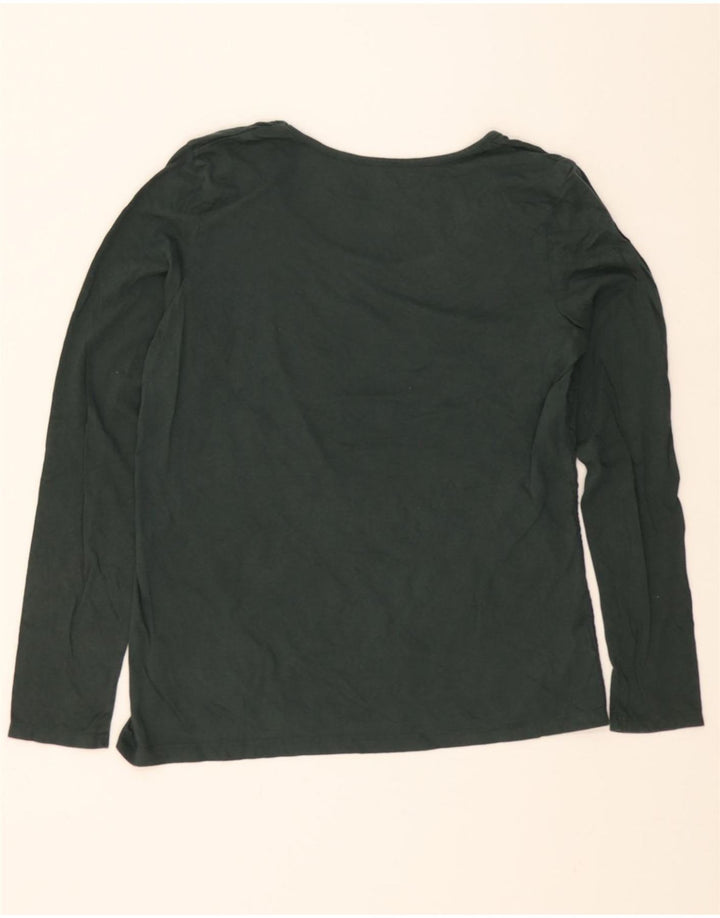 EDDIE BAUER Womens Top Long Sleeve UK 12 Medium Green Cotton Vintage Eddie Bauer and Second-Hand Eddie Bauer from Messina Hembry 