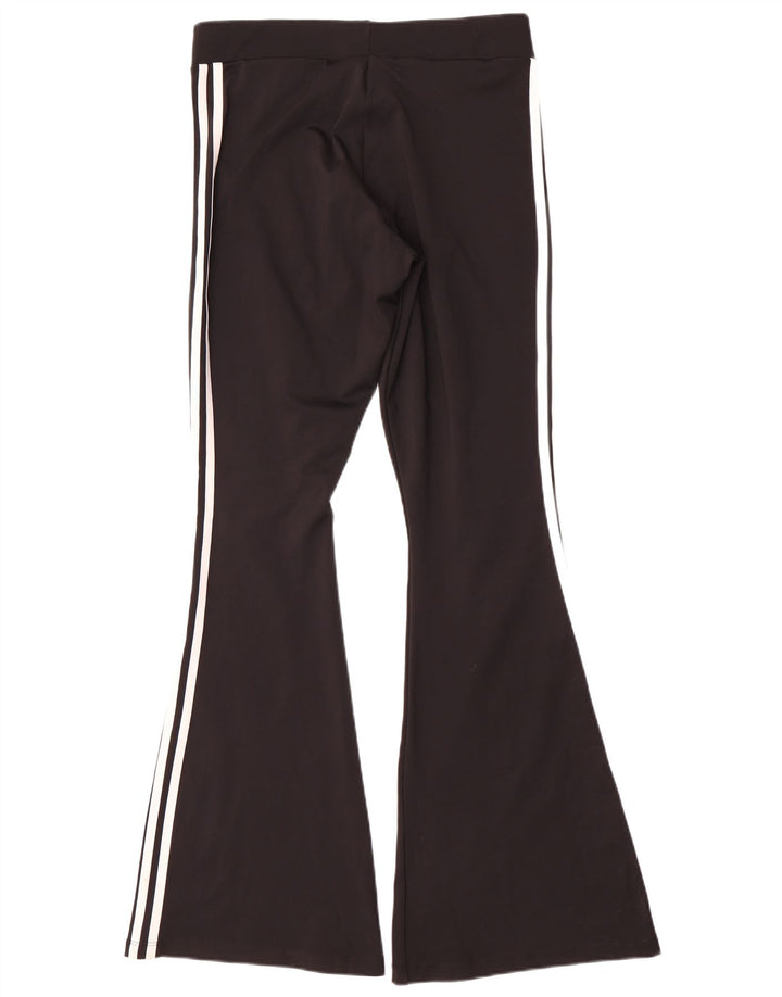 Adidas Damen Flare Leggings UK 16 Large Schwarz Polyester