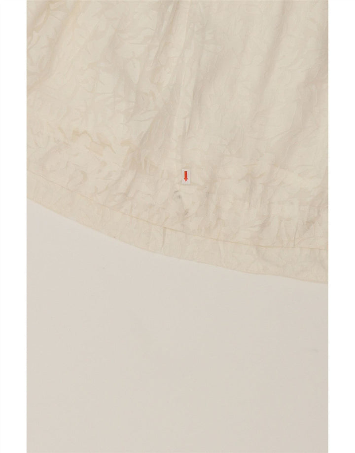 J. CREW Womens A-Line Skirt US 2 XS W30  White Floral Polyester Vintage J. Crew and Second-Hand J. Crew from Messina Hembry 