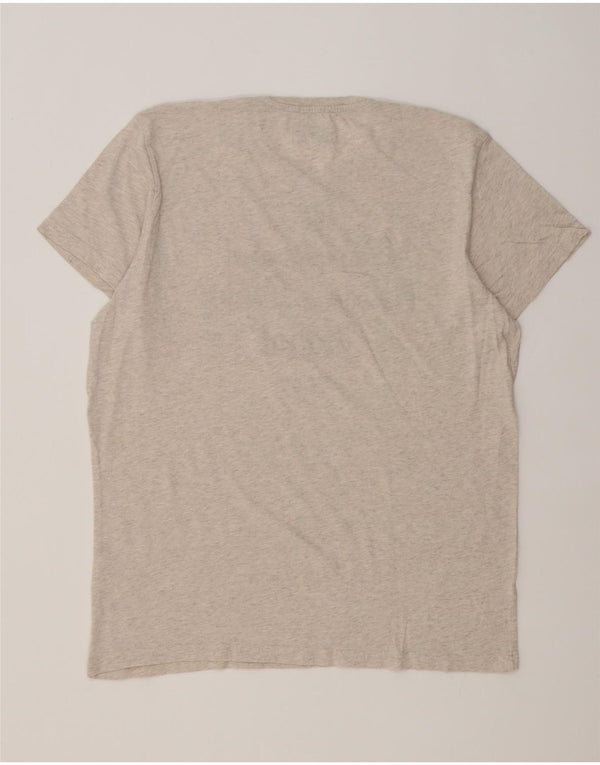 Wrangler Mens Regular Graphic T-Shirt Top XL Beige gesprenkelte Baumwolle