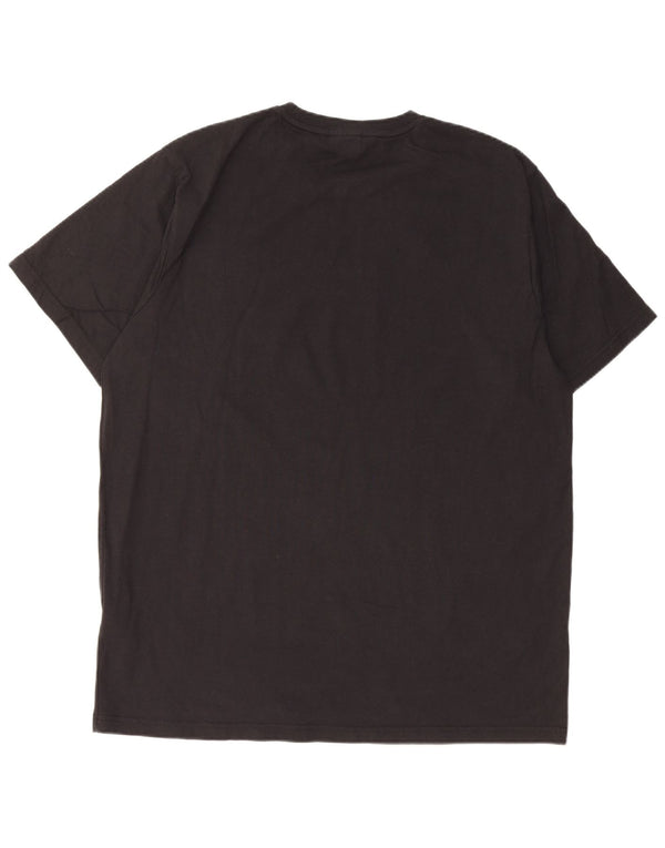 Fila Herren Grafik T-Shirt Top 2XL Schwarz Baumwolle