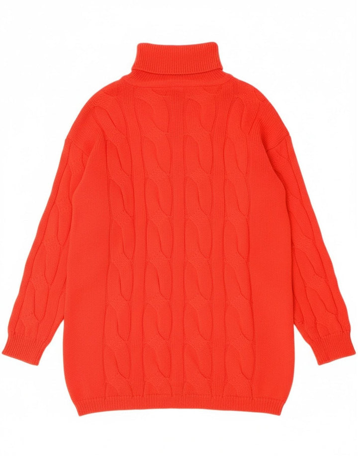 Vintage Damen Rollkragenpullover Pullover UK 16 Groß Rot