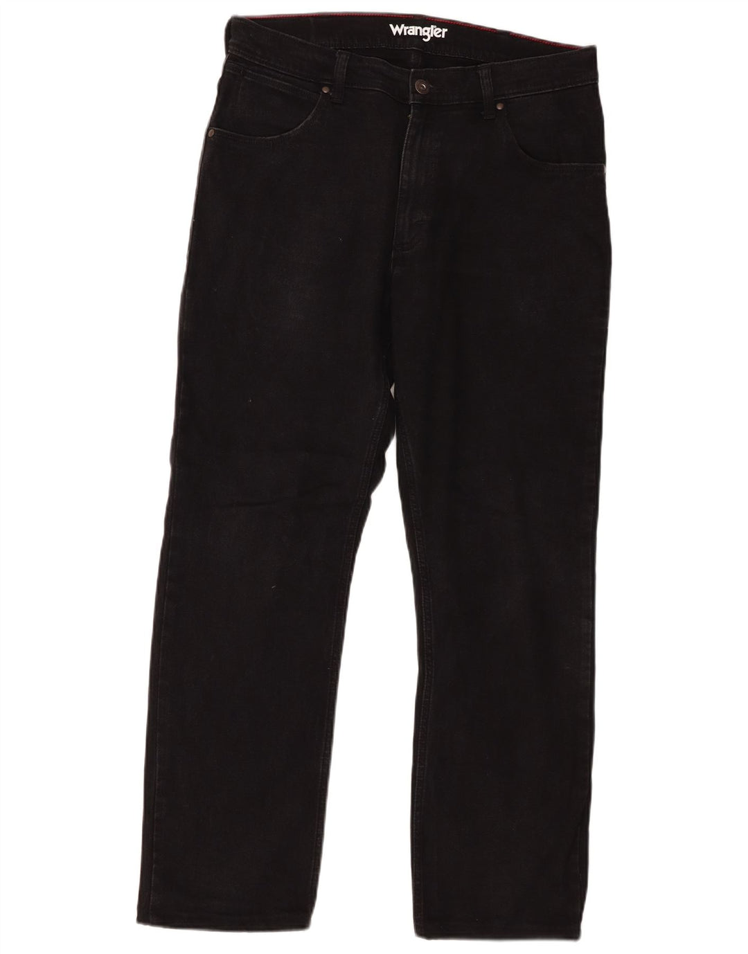 Wrangler Herren Straight Jeans W34 L29 Schwarze Baumwolle