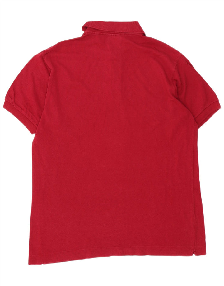 LACOSTE Mens Polo Shirt Size 4 Medium Burgundy Cotton