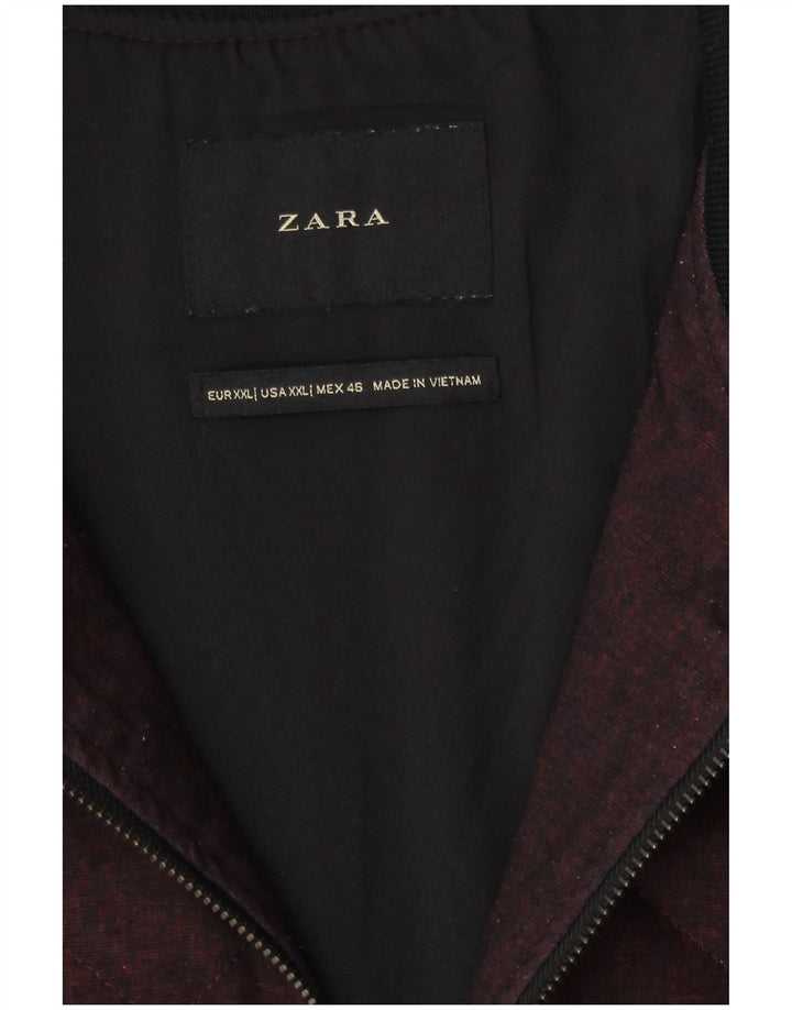 Zara Herren Steppbomberjacke UK 44 2XL Burgund