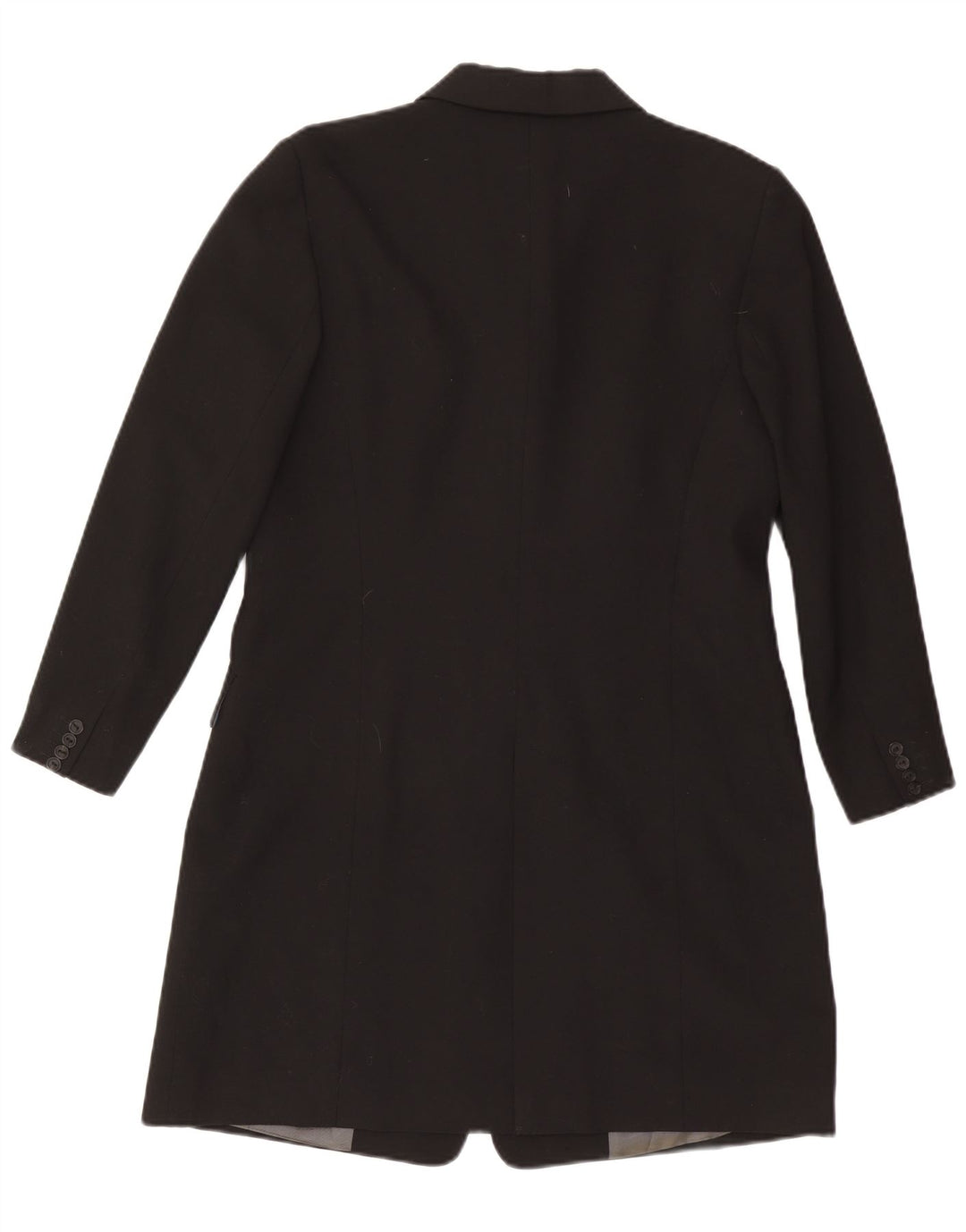 Zara Damen Longline 4 Button Blazer Jacke EU 44 XL Schwarz Polyester