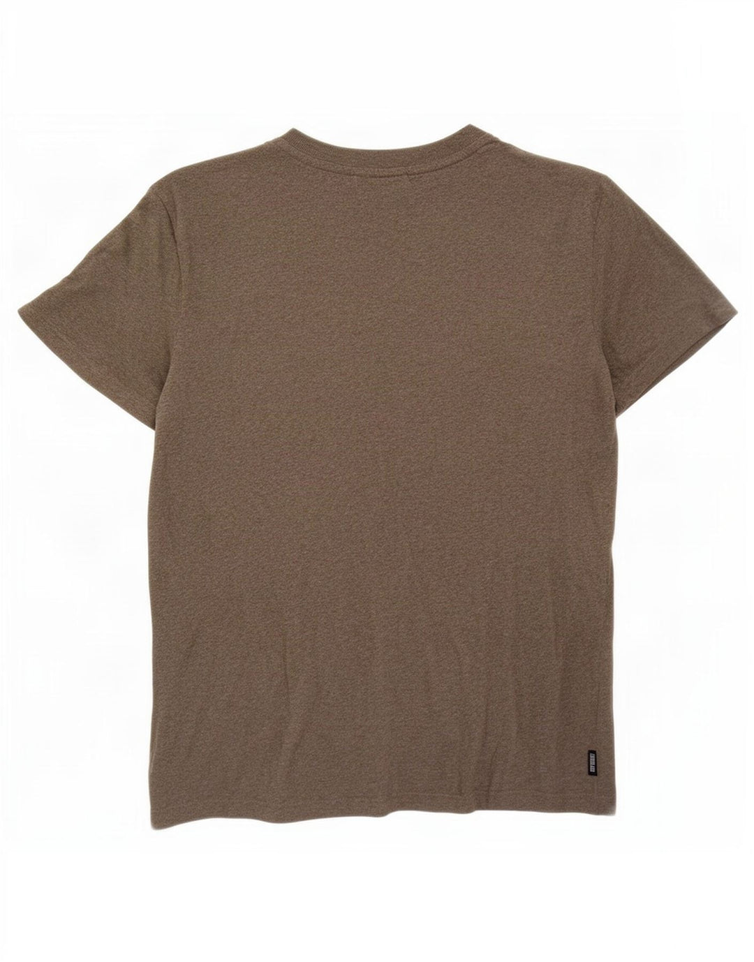 Superdry Herren T-Shirt-Oberteil aus mittelkhakifarbener, gesprenkelter Baumwolle
