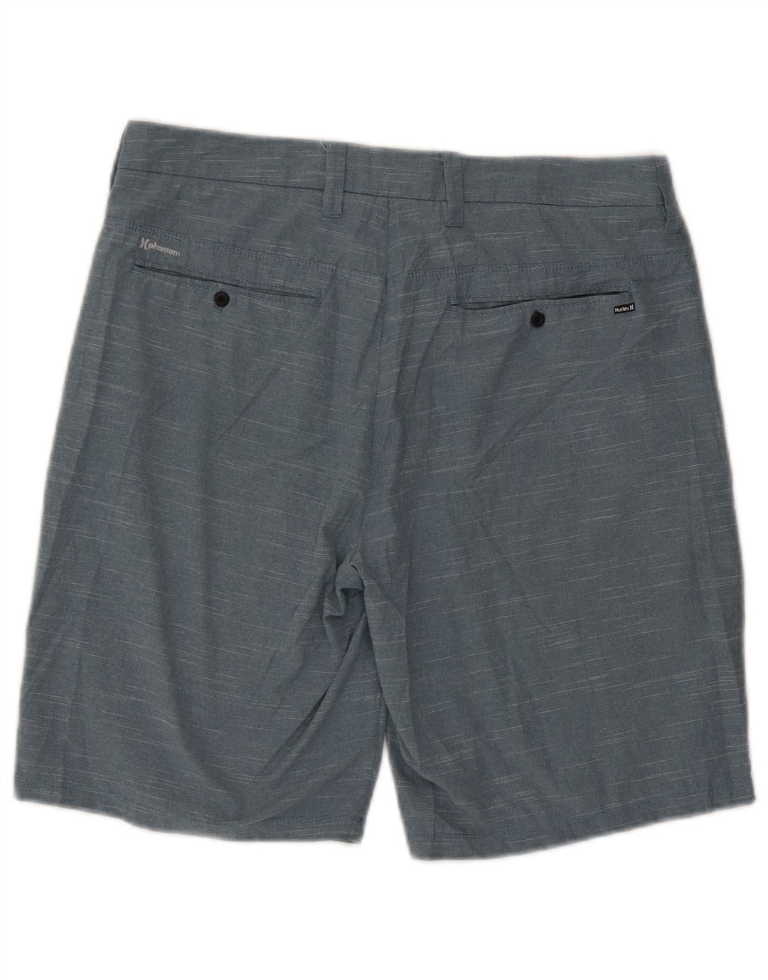 Hurley Herren-Chinoshorts W31 Mittelblau meliertes Polyester