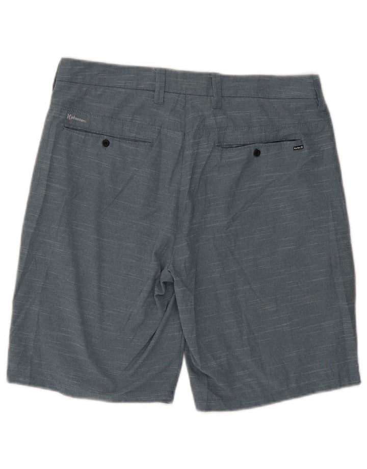 Hurley Herren-Chinoshorts W31 Mittelblau meliertes Polyester