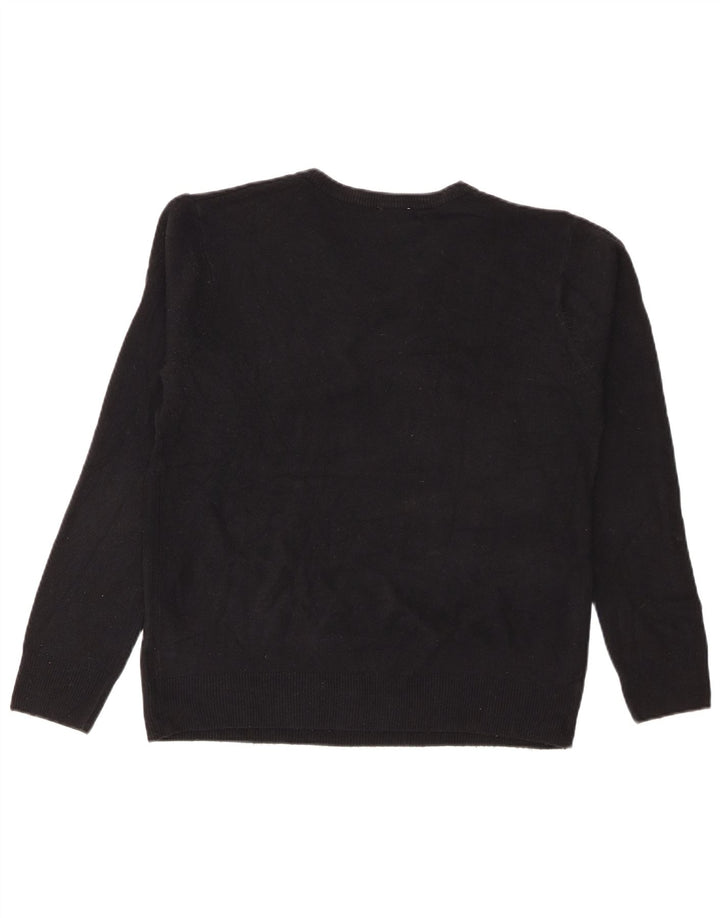 Lacoste Herren-Pullover mit V-Ausschnitt, Größe 8 3XL, schwarze Baumwolle