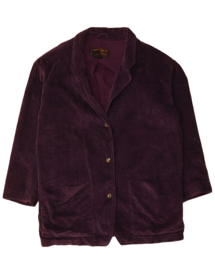 EDDIE BAUER Damen-Blazer, übergroß, mit 3 Knöpfen, Gr. 10, klein, Burgunderrot