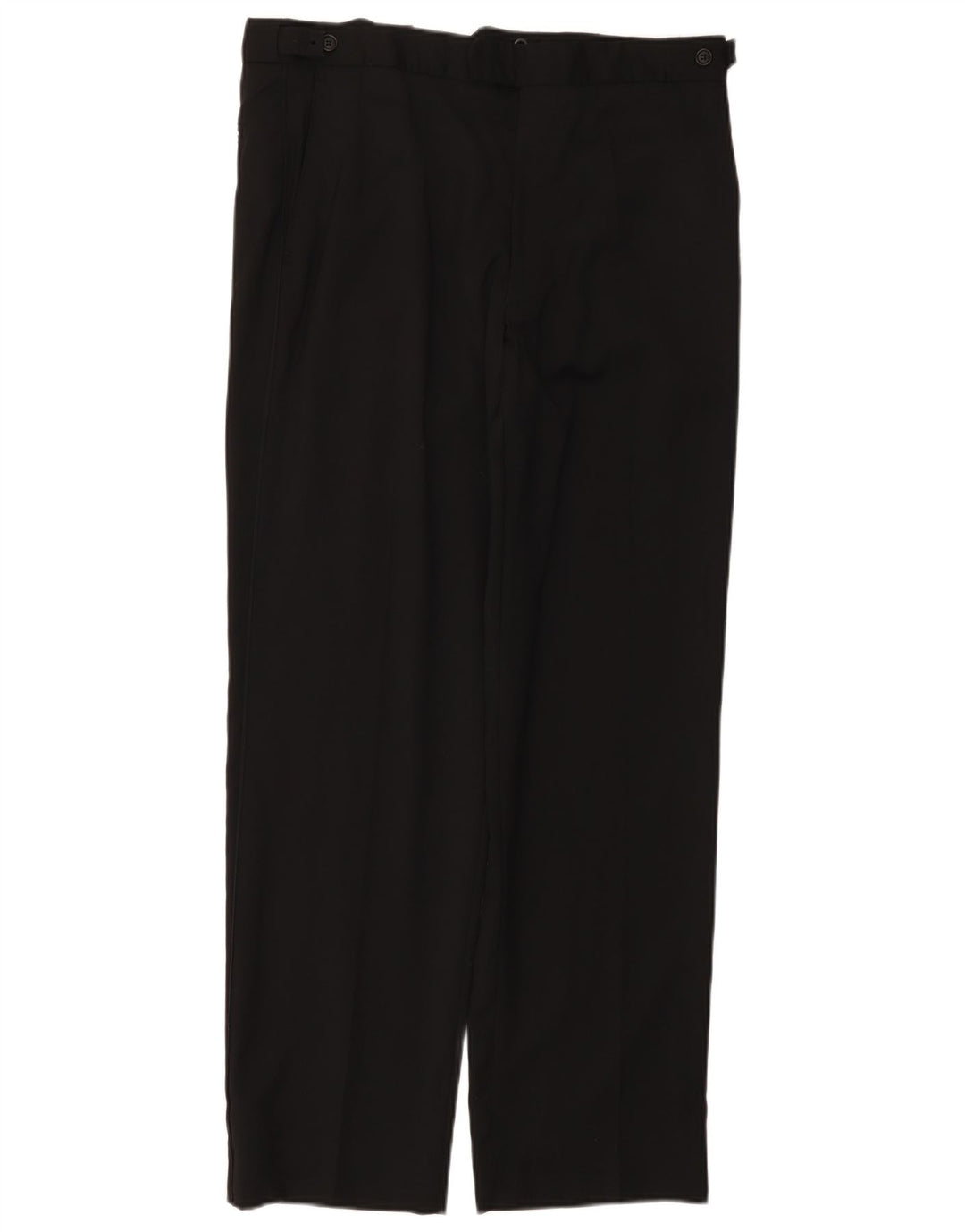Gerade Herren-Anzughose von Marks & Spencer, W34, L31, schwarze Wolle