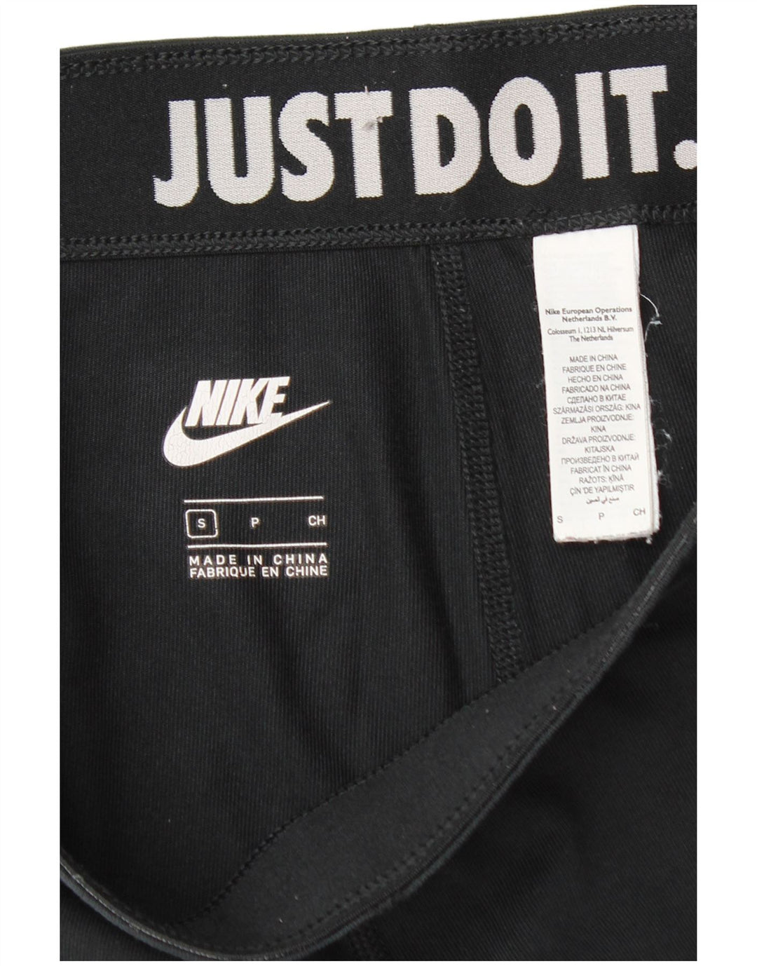 Nike Womens Graphic Leggings UK 10 Small Schwarz Baumwolle